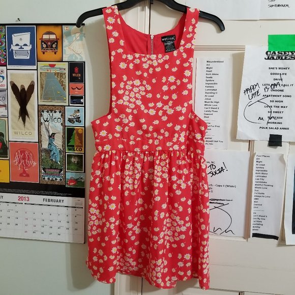 Wet Seal dress Medium daisy floral print sleeveless mini 90s retro - Picture 1 of 12